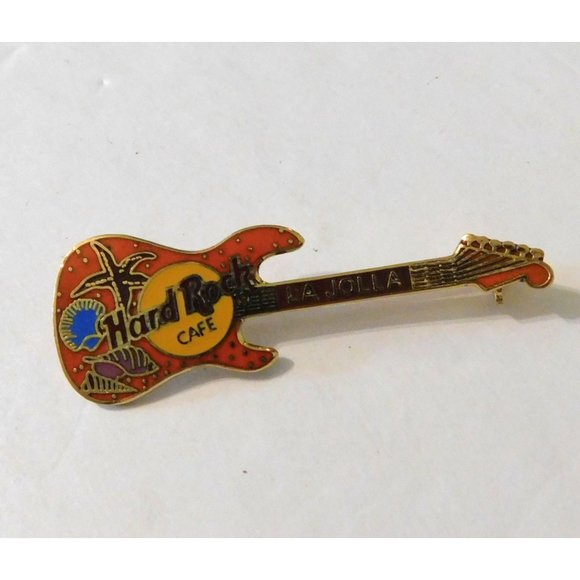 Hard Rock Cafe La Jolla Guitar Collectible Pin California Seashells 2.25 Inch - Picture 8 of 8